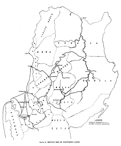 Sketch map of northern Luzon