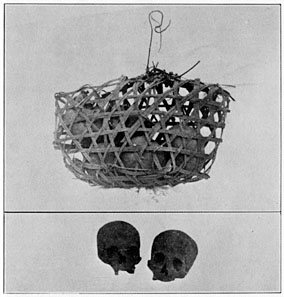 Soot-blackened human skulls from ato Sigichan