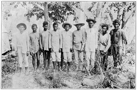 Principal men of Tagiltil, Zambales (pure Zambal and mixed Negrito).