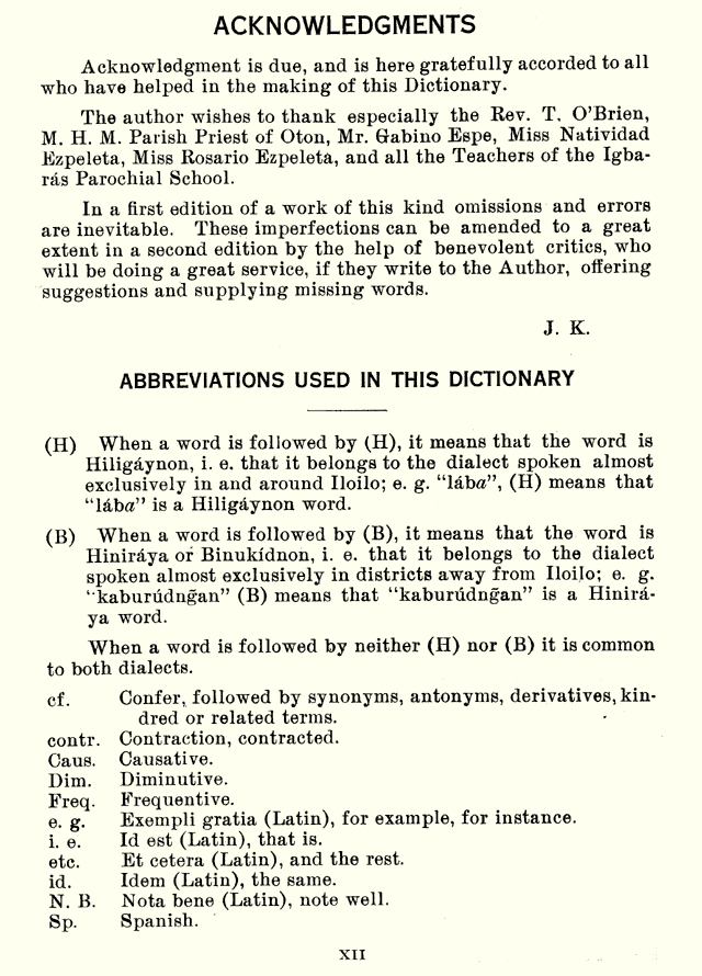Visayan-English Dictionary, page 