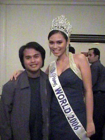 The author with Bb. Pilipinas-World