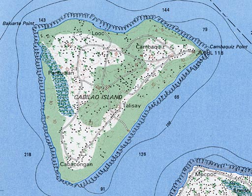 Map of Cabilao Island