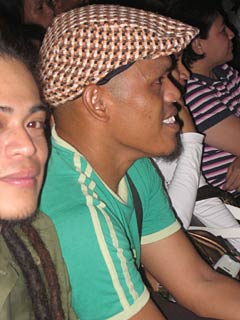 Brownbuds Mendel's Legacy vocalist Amiel Jim Penecios and bassist Milo Miranda enjoying a show. They both come from the culture-rich barangay of Napo in Loon.