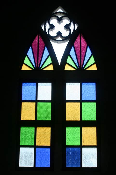 Calape Church colored window
