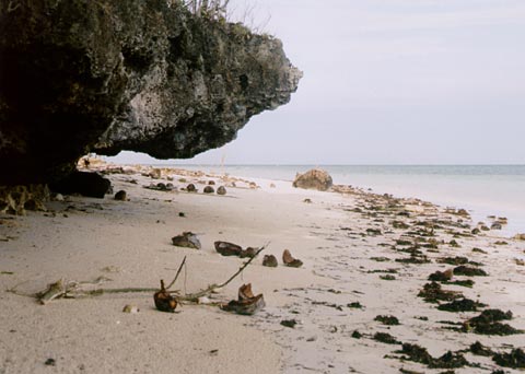 Overhanging Rocks at Anda Beach