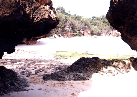 Overhanging Rocks near Anda Beach